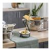 uxcell Spoon Rest Holder Stainless Steel Upright Rack Set with Ceramic Bowl, Compact Spoon Stand for Home Kitchen Restaurant Counter, Silver,