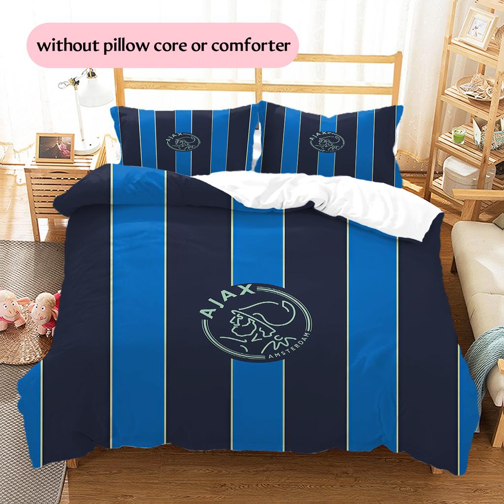 AFC Ajax Pattern Bedding Quilt Set Home Decoration Gift (1 * Duvet Cover + 2 * Pillowcase Without Core)