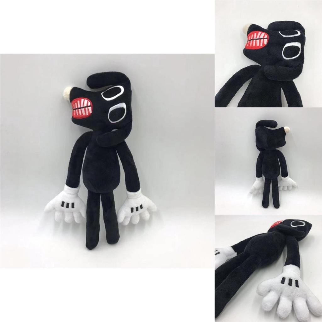Siren Head Series Black Dog Plush Toy Crooked Neck Horror Stuffed Doll 30cm/11.8inch Height