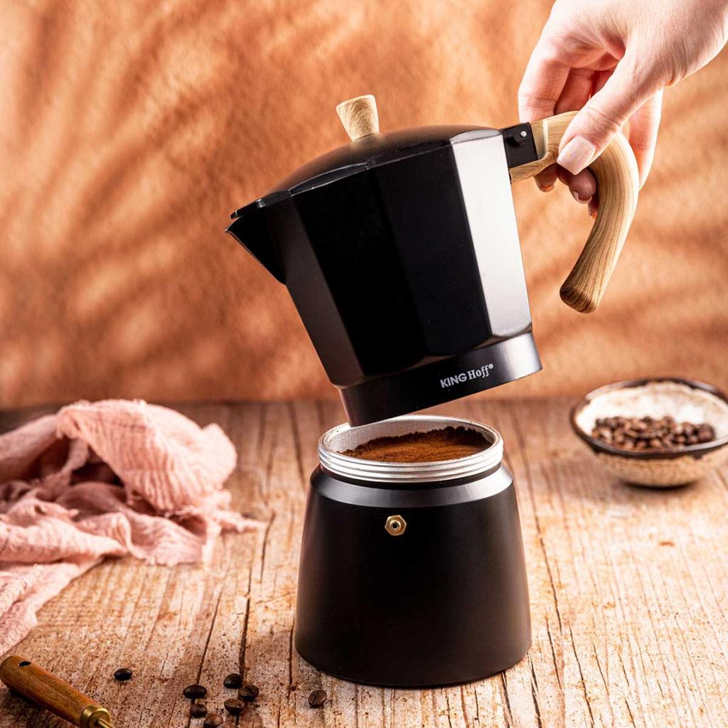 KINGHOFF KH-1887 Moka Pot Coffee Maker 450ml Induction