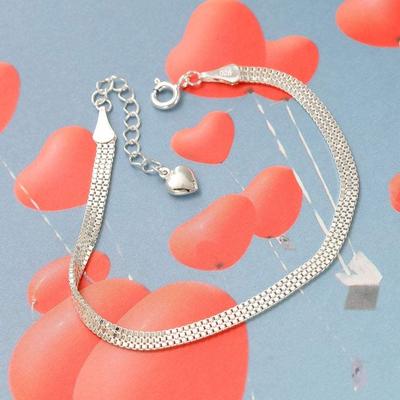 92.5 Silver Snake Chain Watch Strap Silver Bracelet