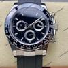 Laojia Daytona Series Cement Gray Automatic Panda Dial Stainless Steel Men's Multifunction Watch