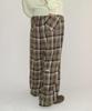 RONRON Back Heart Pocket Check Pants Beige