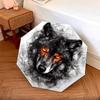 Rauchwolf-Muster, automatisch faltbarer Regenschirm, tragbares und faltbares Design, 8 Speichen, ein Weihnachts- oder Geburtstagsgeschenk.