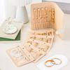 Jewelry Organizer Case With Leather Material For Travel And Gift Use