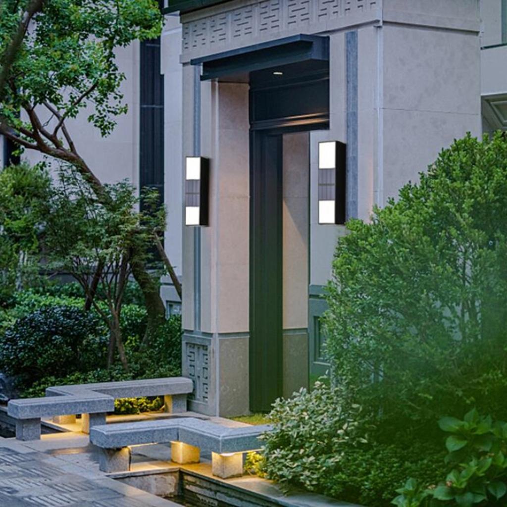 Solar Light Outdoor LED Solar Light Outdoor Solar Wall Light for Front Door Backyard Garage Deck