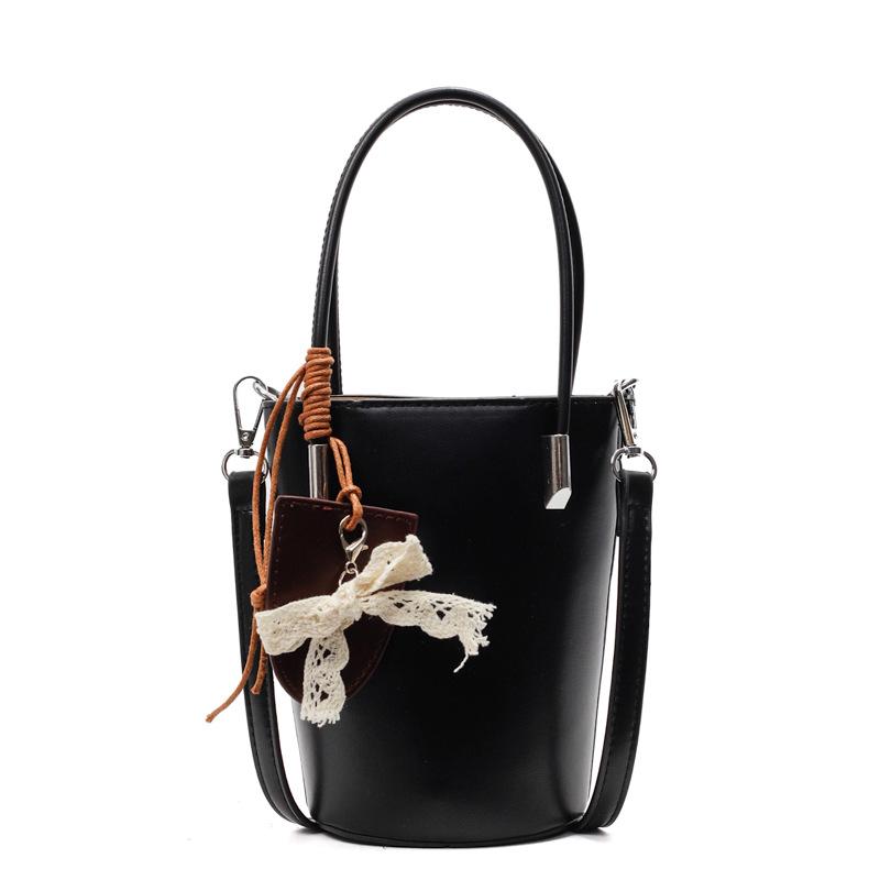 Wholesale New Product Simple Solid Color Korean Version Personalized Niche Portable Bucket Bag Fashionable Versatile High Sense Messenger Women's Bag