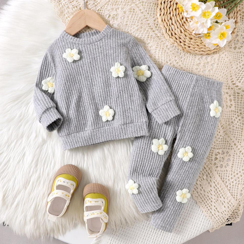 Kids Casual Long-Sleeve Set, Comfortable Daily Wear Outfits