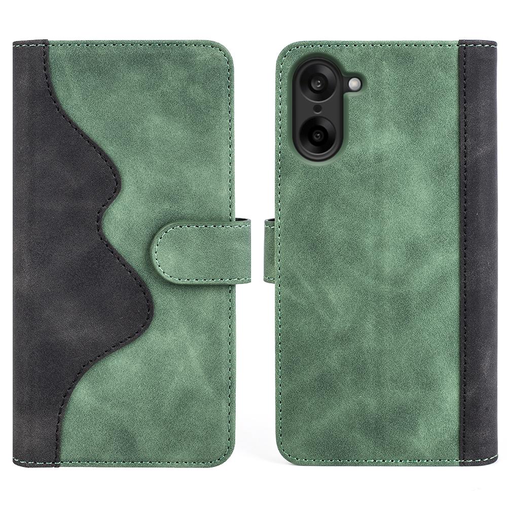 For OnePlus Nord CE5 5G/Ace 5 Racing 5G Wallet Case Leather Phone Cover Splicing Color