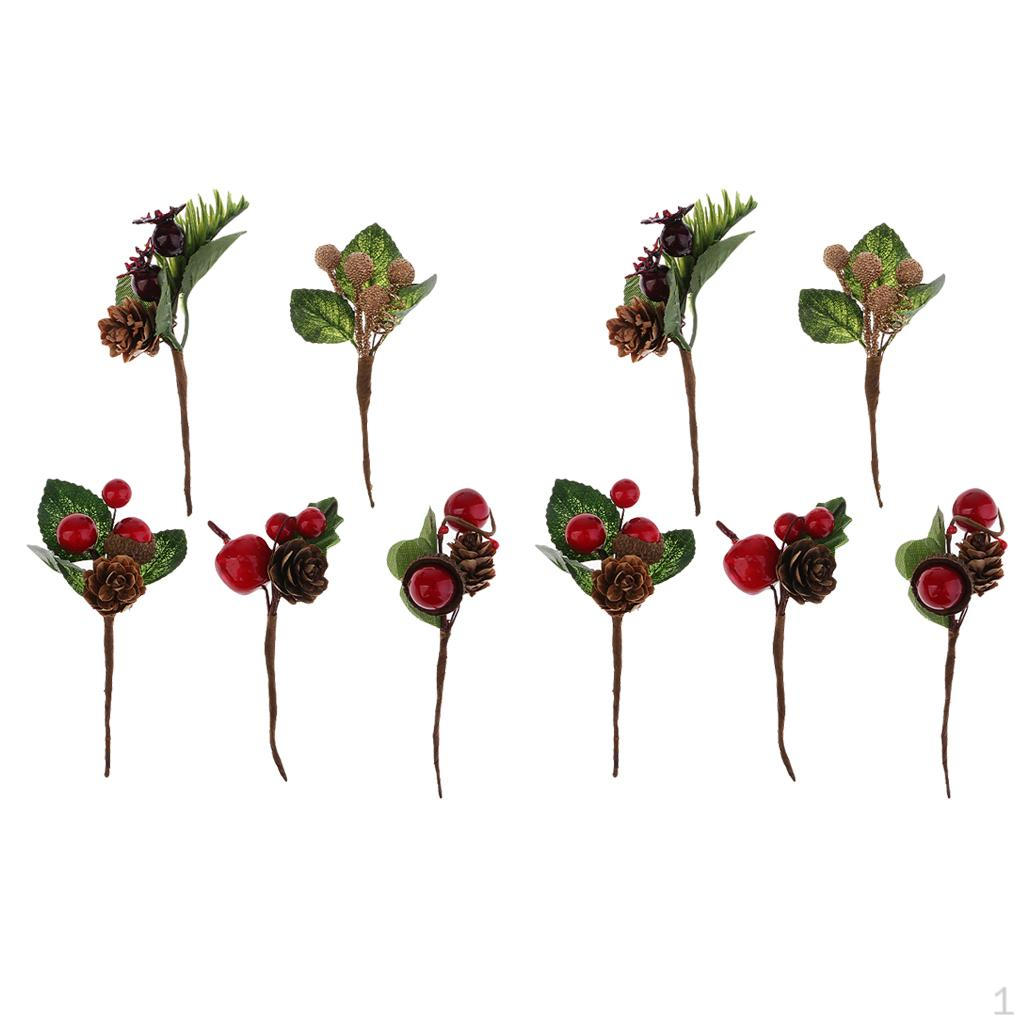 

10x Chic Artificial Flowers Bouquets for Wedding Invitation Card Decor Craft