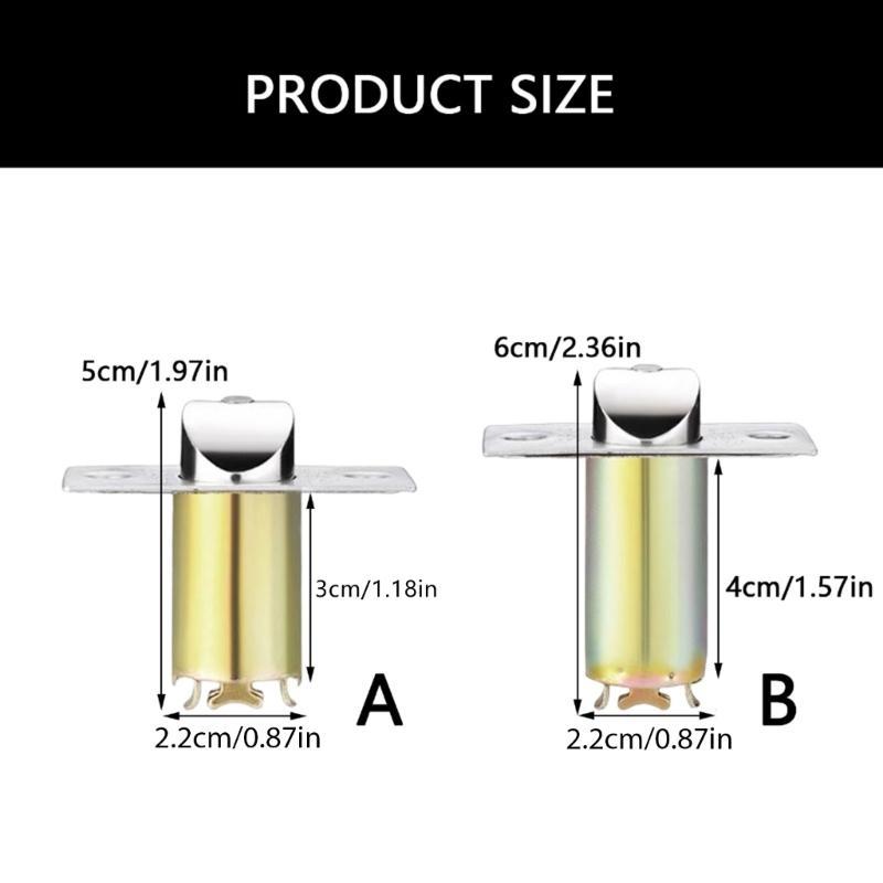 4Pcs Universals Single Lock Body Tongue Round Balls Door Knob Body Lock Cores Entrance Passages Door Lock Cores Enduring