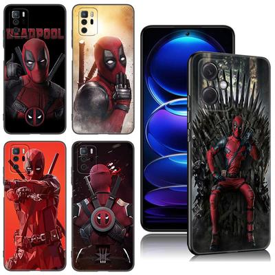 Kühlen Deadpool Schwarz Silikon Telefon Fall Für Xiaomi Redmi Hinweis 10 11 11S 12 13 4G 8 9 11T Pro 5G Plus 8T 9S 10S 12S