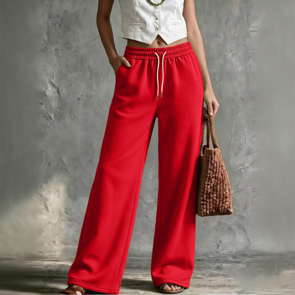 Women's Loose Fit Casual Straight Leg Sweatpants with Elastic Waist, Color