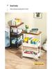 Carrello Snack Retro-Style Mobile con Scaffalatura Multi-livello e Organizer da Tavolo