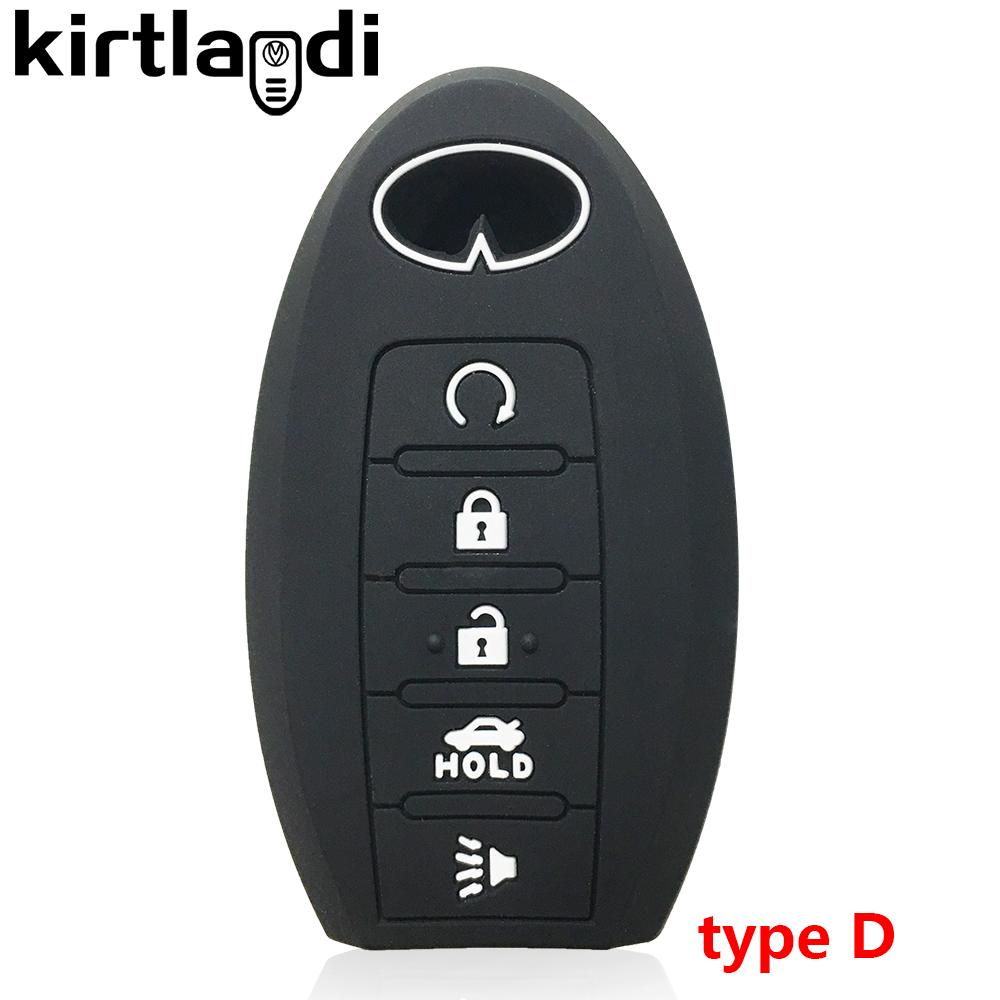 Silicone Remote Holder Keychian Car Key Case Cover For Infiniti Fx Ex Qx Ex25 Fx37 G37 Q70 Qx70 Qx80 Qx50 Qx56 M35H Key Cover