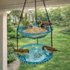 Transparent Bird Bathtub Flower Shaped Hummingbird Feeder Bird Food Container  Patio