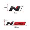 1Pc 3D Metal N Line Logo Rear Boot Trunk Emblem Badge Decals For I20 I30 Sonata Kona Elantra Tuson Car Stickers