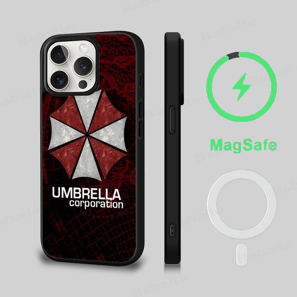 Resident Evil Umbrella Phone Case Magnetic Case For iPhone 16 14 13 12 11 15 Pro Max Plus For Magsafe Wireless Charge Cover