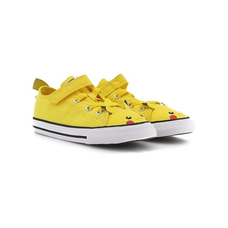 (TD) Converse x Pokemon Chuck Taylor All Star Easy-On Low 'Pikachu' Baby A01231C