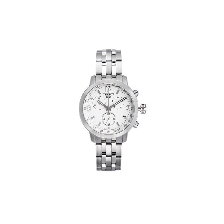 Tissot Men's White Prc 200 Quartz Movet 200M Water Resistant Watch 41Mm Dial Watches T055.417.11.017.00