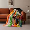 Retro Psychedelic Band Art Blanket for all seasons blanket lunch break throw gift