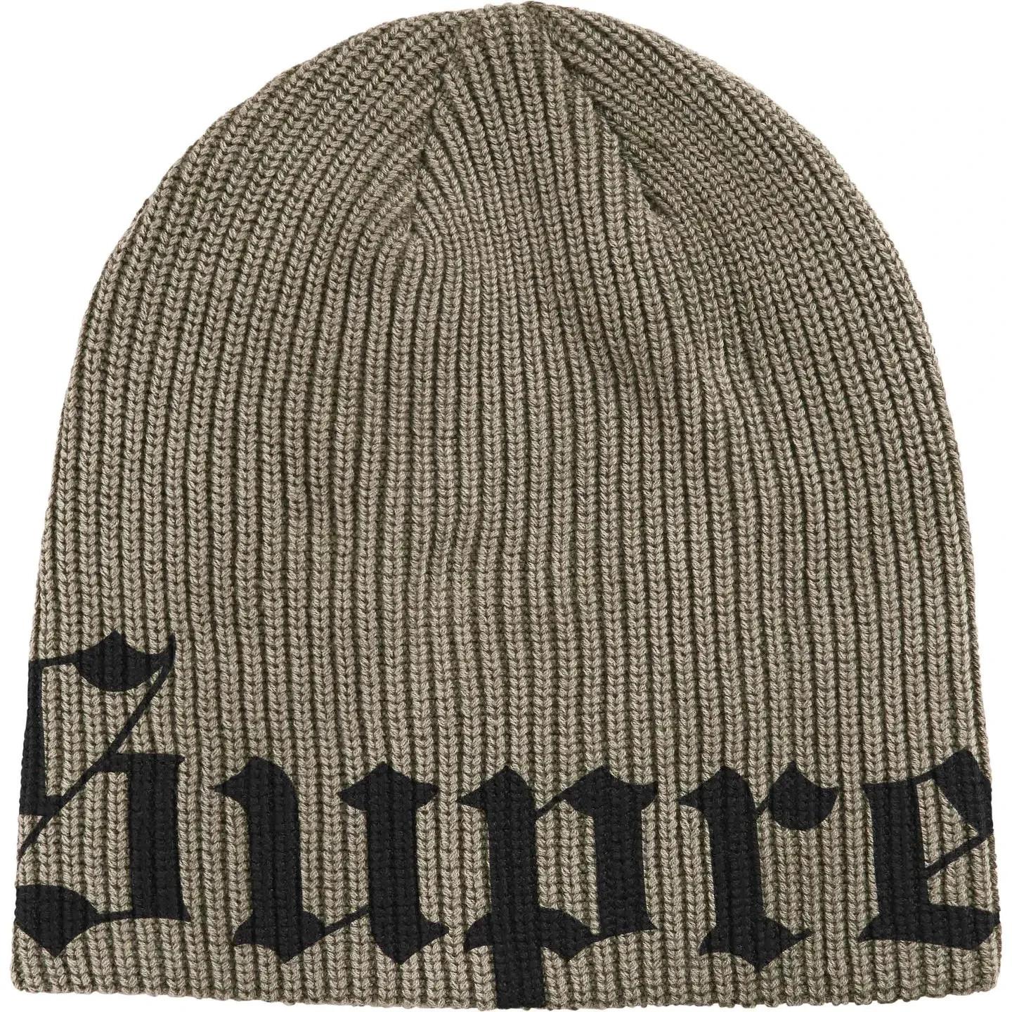 Supreme Old English Printed Beanie (26SS) Olive One-Size