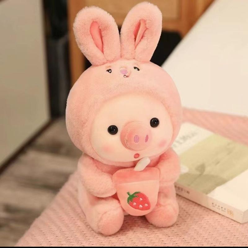 Kawaii Animals Plush Toy Soft Stuffed Lovely Tiger Rabbit Frog Teddy Bear Plush Doll Home Decor Kids Girls Birthday Day Gifts