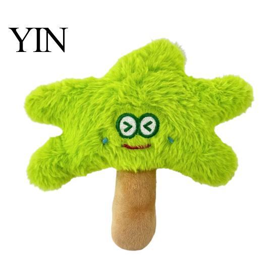 Soft Fabric Dog Training Toys Coconut Tree Toy, Squeaky Plush Chew Stuffed Puppy Toy for Small And Medium Dogs to Shake, Bite Teething