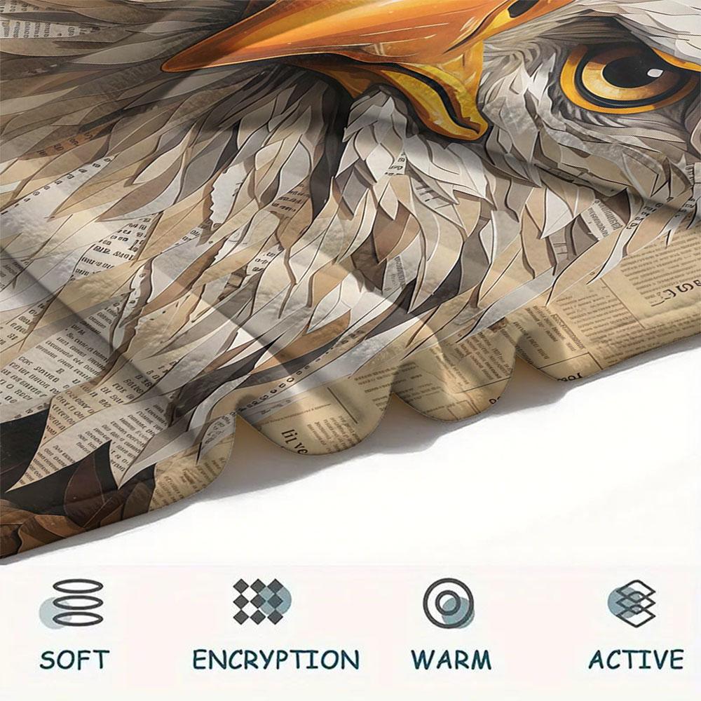 1Pc Stickerbird Print Flannel Blanket, High quality Comfortable for All Seasons, Home Decor, Warmth and Comfort, Perfect for Christmas Gifts