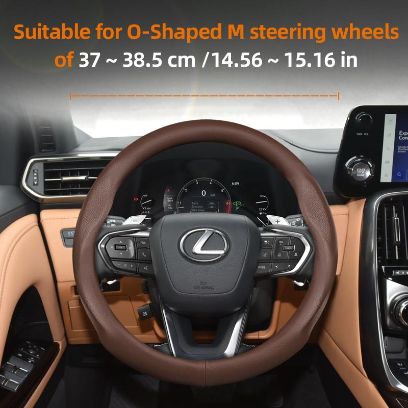 Suitable for Lexus Ultra-Thin Breathable Leather Steering Wheel Cover Suitable for Is250 Gs300 Lx 570 Nx Is350 2019 Es350 Gx460 Is 300 Ls400 Is300 202