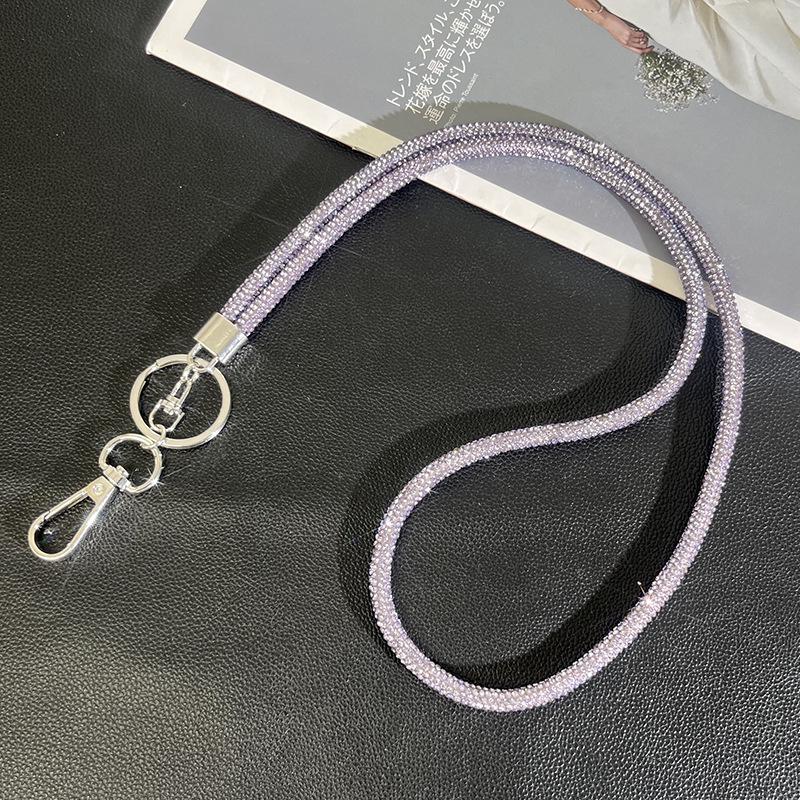 Light Luxury Rhinestone Phone Lanyard: Diamond Crossbody Chain & Bracelet Pendant.