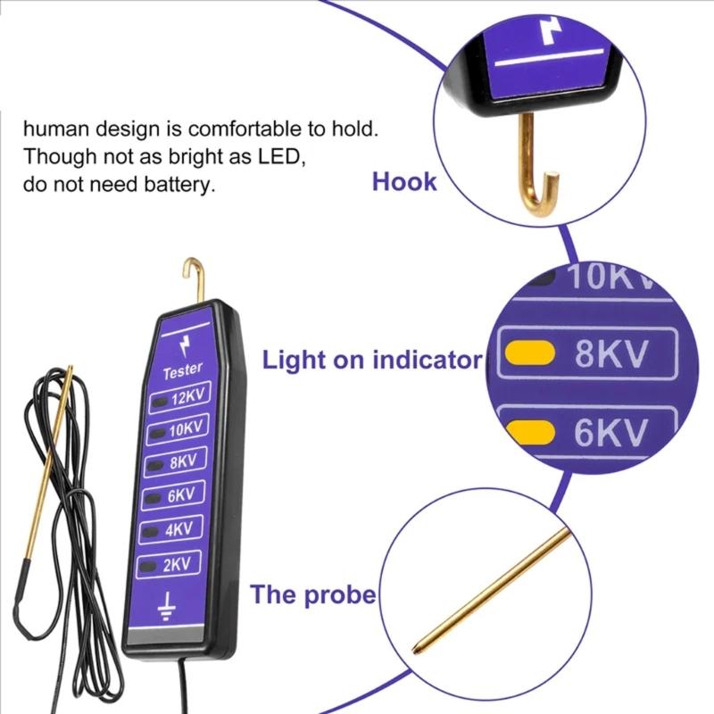 2-12KV High Voltage Electric Fence Voltage Tester Farmers Fence Voltage Testing Tool Electric Fence Voltage Fault Finders