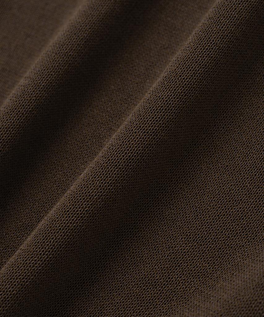 KNITTED Shellon Cooling Single Crop Round Knit Brown