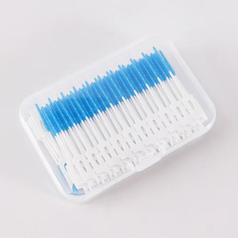 200Pcs Disposable Dental Floss Brush Soft Silicone Interdental Brushes Orthodontic Tooth Clean Dental Care