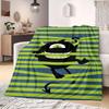 Monster Print Flannel Blanket for Sofas Beds Bedrooms Chairs Travel Picnics Cartoon Home Decor Various Sizes Available New