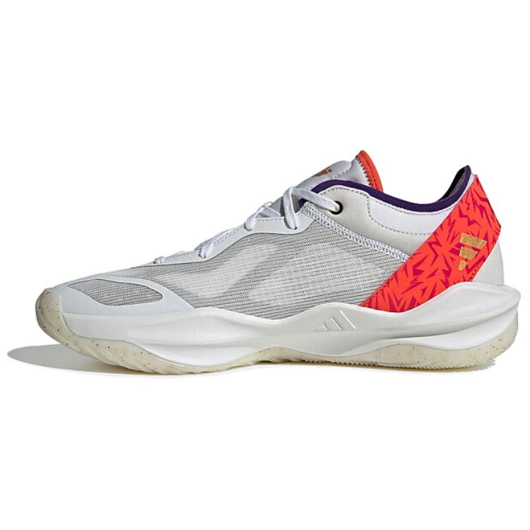 Adidas Adizero Select 2.0 Comfortable Versatile Non-Slip Durable Low-Top Basketball Shoes Unisex Sneakers Gray Red JQ2402