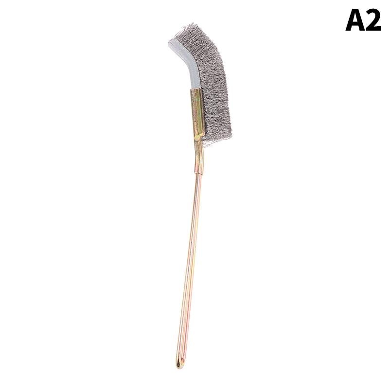 1Pcs Wire Brush Rust Cleaner Elbow Brush Stainless Steel Knife Brush Cleaning Tools Kitchen Grease Grime Cleaning Tool