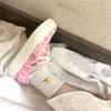 Fashion High on Platform Women's Shoes Pink Lace Up Canvas Female Footwear Shoe New in Offer Y2k Fashion Autumn Comfortable and Elegant