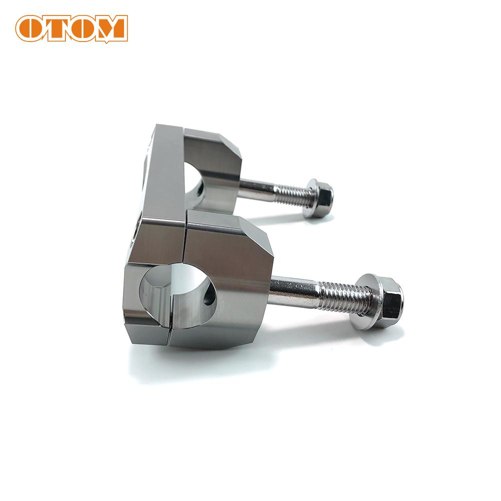 OTOM Motorcycle 28MM Handlebar Risers Bar Clamp Extend Adapter With Bolts CNC Machining Aluminium For YAMAHA YZ125 YZ250 YZ450F