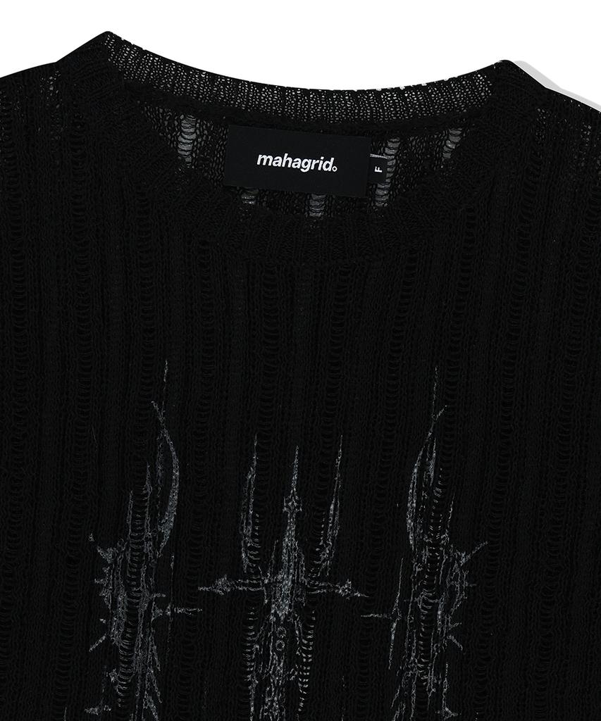 MAHAGRID Tattoo Crochet Knit Black(Mg2Fmfk615A)
