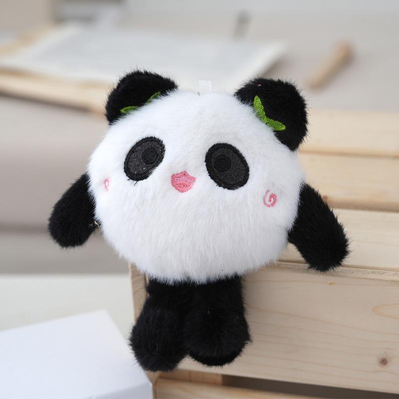 

Plush Lovely Panda Keychain Cuddly Stuffed Animal Pendant Perfect For Accessories