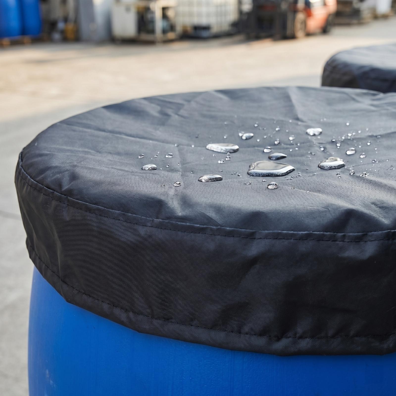 

Industrial Drum Cover Dustproof Rainproof Protective Lid for Chemical Barrels Round Composite Container Protective Cover One Size чёрный
