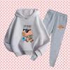 Autumn Winter New Capybara Cartoon Print Outfit Kids Hoodie Set Boys Girls 3-17 Casual Fashion Children's Set Trousers Pant Suit