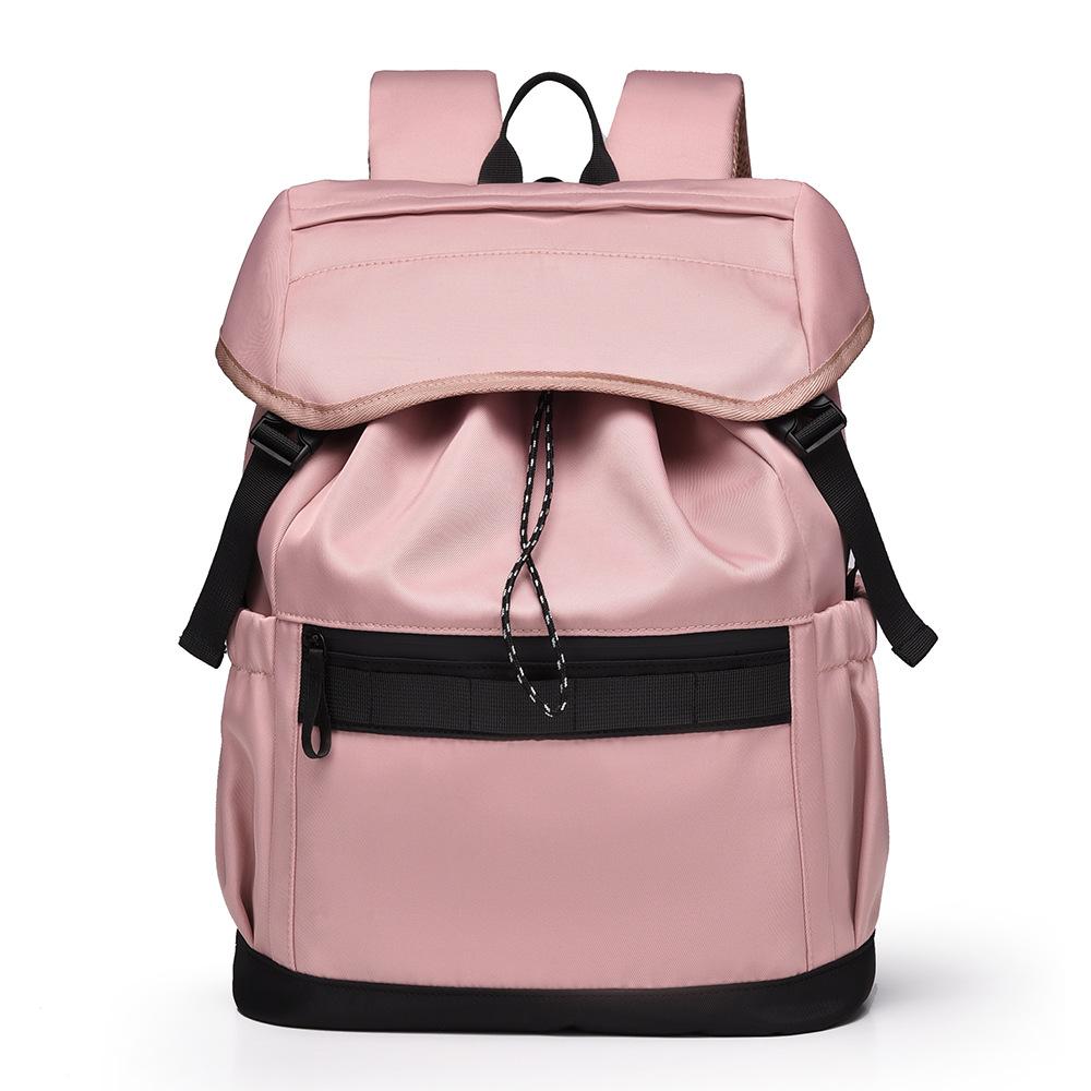 

Рюкзак для отдыха и путешествий большой вместимости с затягивающимся верхом, водостойкий, модный, простой и универсальный рюкзак розовый