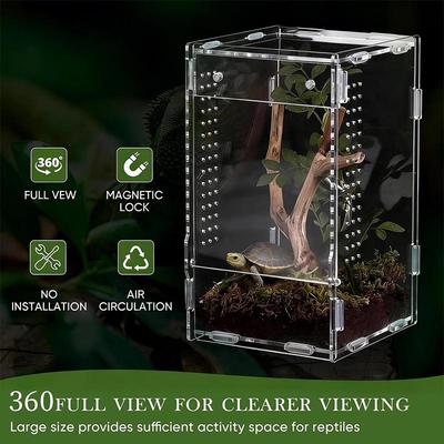 High Transparency Reptile Terrarium: Ideal Habitat for Scorpions, Spiders, Mantises, Geckos, and Corn Snakes