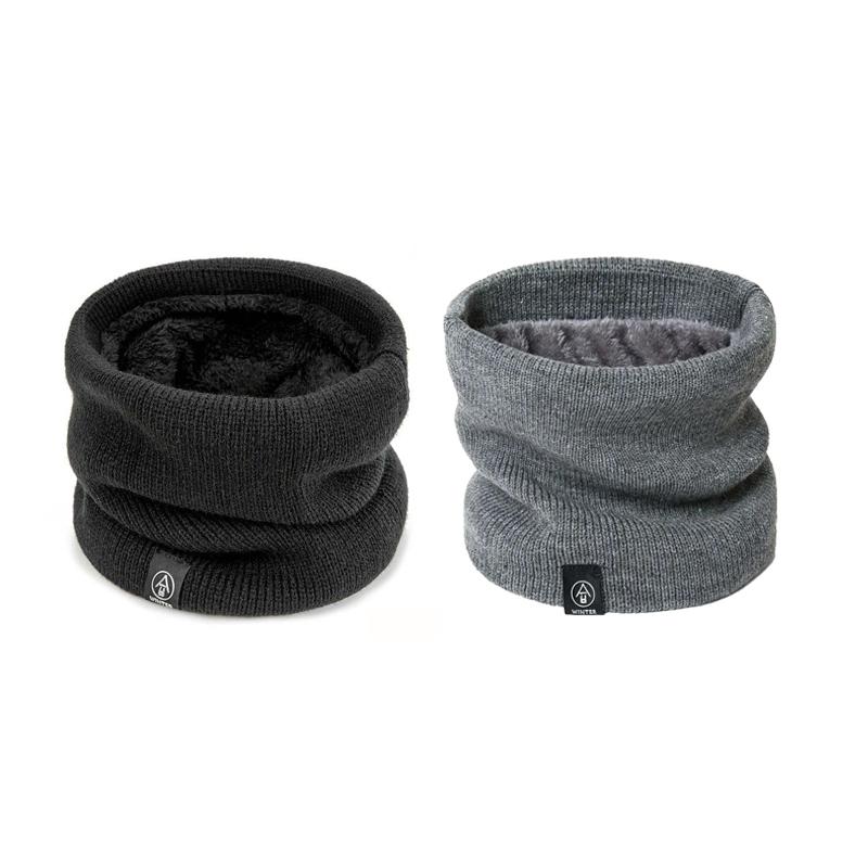 Fashion Women Knitted Scarf, Solid Color Cashmer Winter Neck Warmer for Ladies, Thick Thermal Wrap for Men, Cycling Neck Gaiter