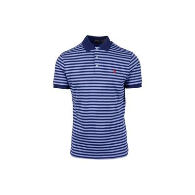 Polo Kleurblok Gestreept Logo Geborduurd Korte Mouwen Polo Shirt Heren Polo Shirts Donkerblauw 710830550-005