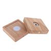 Square Led Wooden Lamp Holder Rechargeable Night Light Desktop Atmosphere Lamps Wood Panel Decorative Lights Base Art Fixtures