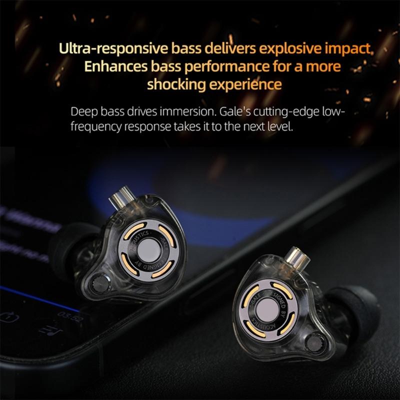 Premium Gaming Earphones Enhances Low Frequency Performances Wire Headphones Tuning Replaceable Cable Secures Fit