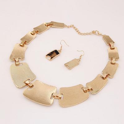 Yousheng 1 Set Statement Necklace Exaggerated Big Luxury Elegant Retro Leopard Women Hook Earrings Kit Fashion Jewelry